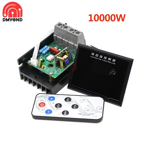 AC 220V 10000W SCR Voltage Regulator Digital Control Electronic Speed Control Dimmer Digital Meter Power Supply Intelligent 10KW ► Photo 1/6