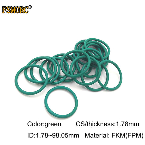 Green FKM o rings  ID1.78mm~98.05mm*1.78mm thickness/CS Oil resistant acid and alkali resistant sealing Gasket FPM o-ring ► Photo 1/3