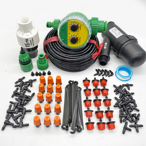 20M Drip Irrigation System Automatic Watering Irrigation System Kit Garden Hose Mist Irrigation System Kits Adjustable Dripper ► Photo 1/6