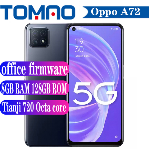 Original New OPPO A72 5G Smartphone 90HZ 8G RAM 128G ROM Tianji 720 Octa core 6.5inch LCD 4040Mah 18W Fast Charge Google play ► Photo 1/6