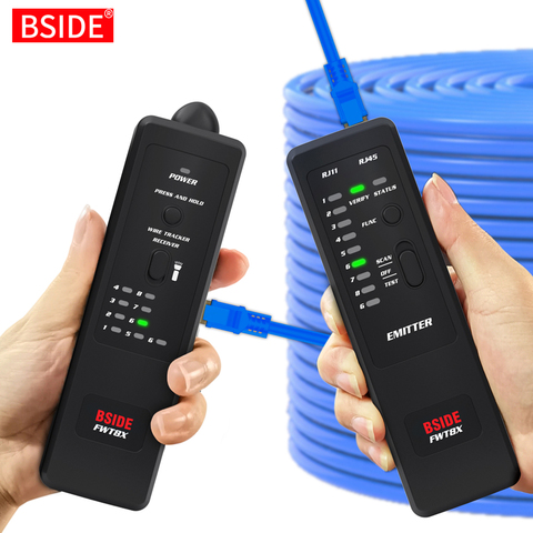 BSIDE FWT8X Network cable tracker detecteur RJ11/45 Lan Ethernet Phone wire tester Finder Telecom Tool electrified work 60V ► Photo 1/6