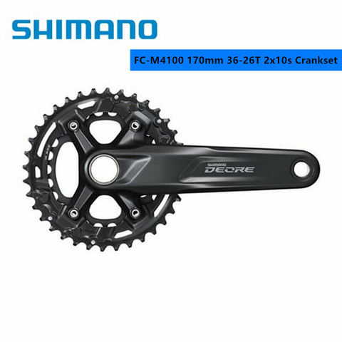 NEW 2022 SHIMANO DEORE FC M4100 Crankset 170mm 36T-26T 2x10 Speed MTB Bicycle Wide Range Crank arm Chainring ► Photo 1/6