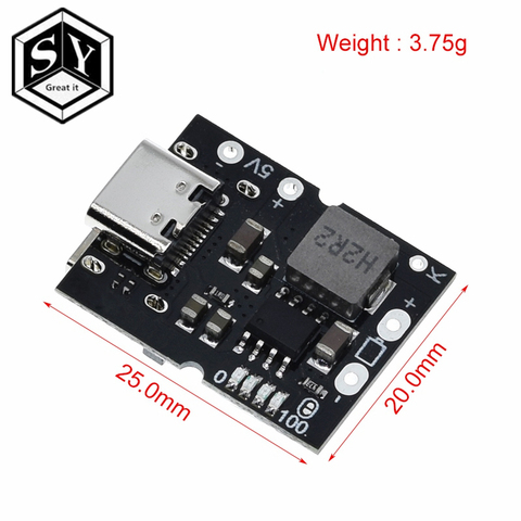 Type-C USB 5V 2A Boost Converter Step-Up Power Module Lithium Battery Charging Protection Board  LED Display USB For DIY Charger ► Photo 1/6