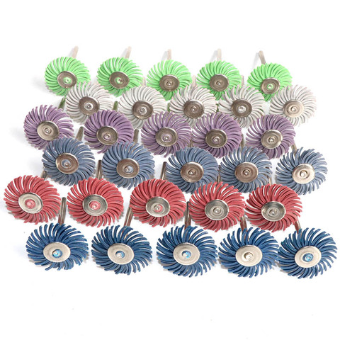 10pc 1Inch Radial Bristle Disc Kit Abrasive Brush 1/8