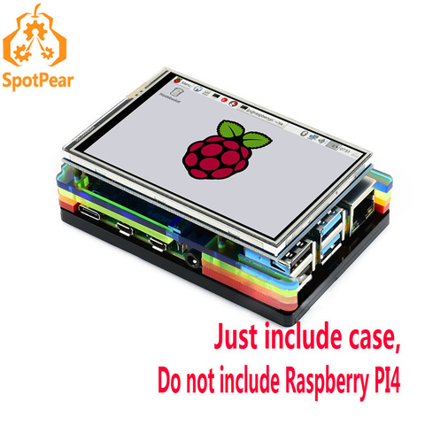 raspberry pi 4 model B 3.5 inch LCD 3.5inch LCD case for 4B ► Photo 1/4