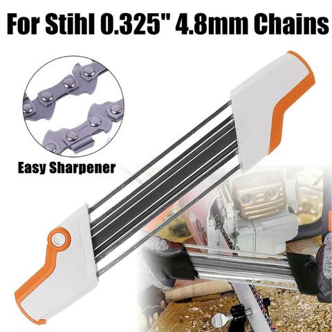 2 IN 1 Metal Easy Chainsaw Chain File Sharpener 4.8mm 50PB ► Photo 1/6