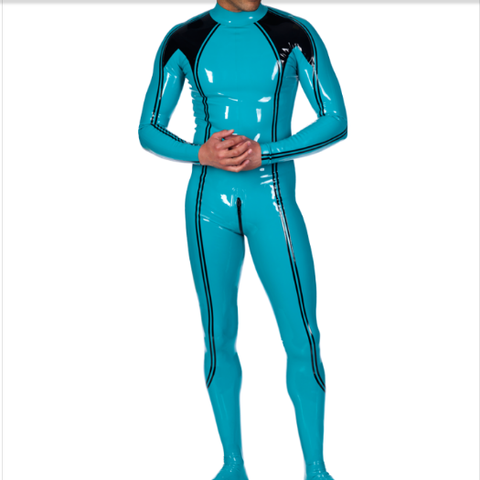 Latex Gummi Rubber Party Catsuit Zentai Handschuhe Mode-Rennuniform Suit ► Photo 1/1