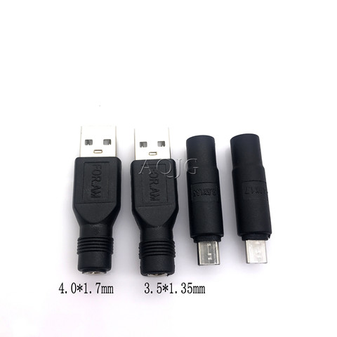 1PCS Micro USB / USB 2.0 Male to DC 3.5*1.35 / 4.0*1.7 mm Female Plug Jack Converter Laptop Adapter Connector ► Photo 1/5