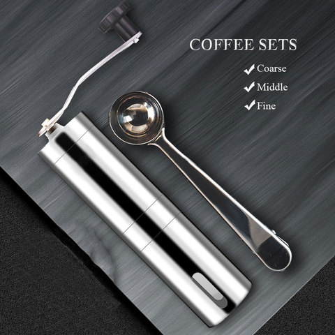 Manual Ceramic Coffee Grinder Stainless Steel Adjustable Coffee Bean Mill Easy Clean Kitchen Tools Portable Conical Grinder ► Photo 1/6