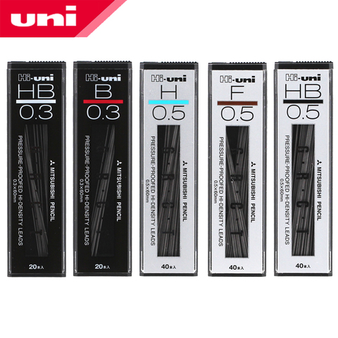 Japanese UNI Automatic Pencil Substitutes Hi-UNI05-300 Non-breakable Pencil Core 0.3   0.5mm 2B/HB Multi-specifications Optional ► Photo 1/6