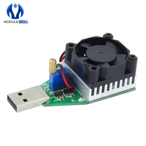 Electronic Test Load Resistor USB Interface Battery Discharge Capacity Tester Fan Adjustable Current Module Board 15W DC 3V ► Photo 1/1