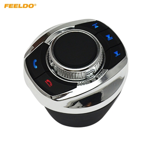 FEELDO New Cup Shape With LED Light 8-Key Functions Car Wireless Steering Wheel Control Button For Car Android Navigation Player ► Photo 1/6