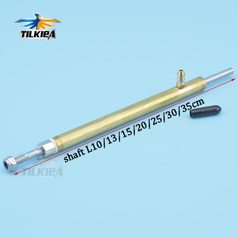 4mm Boat Shaft L10/13/15/20/25/30/35cm Drive Shaft Copper Shaft Sleeve With Grease Nozzle Gasket Nut For DIY Rc Boat ► Photo 1/1