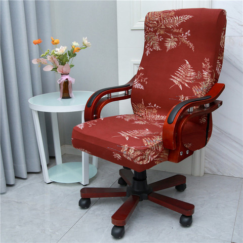Office Stretch Spandex Chair Covers Anti-dirty Rotating Computer Seat Cover Removable Slipcovers For Boss Office Seat Chairs ► Photo 1/6