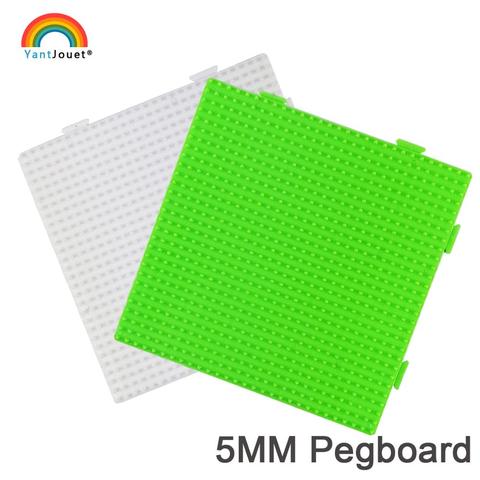 Yantjouet 5mm Hama Beads Pegboard White Green 29x29 Dot Transparent Template Board Square tool DIY Figure Material Board Jigsaw ► Photo 1/4