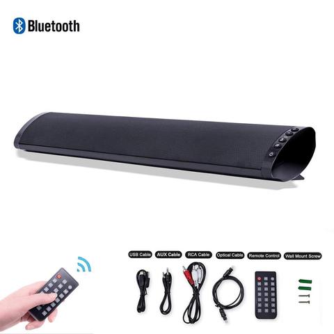 TV Sound Bar Speaker with Wired Digital Optical Audio RCA AUX USB TF Card Input with Remote Bass Stereo Surround Voice ► Photo 1/6