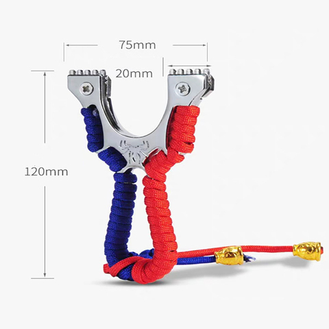 High Precision Outdoor Shooting Zinc Alloy Slingshot Catapult with Flat Rubber Band Suitable for Beginners ► Photo 1/6