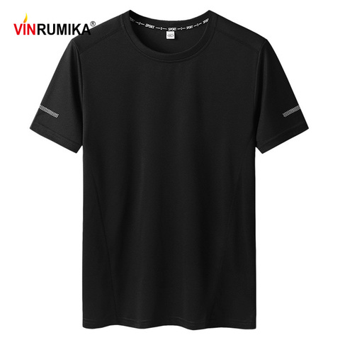 New 2022 Super Plus Size L-9XL Men's Summer Casual Brand Pure Color O-neck Short Sleeve T-shirt Man Black T-shirts Red Tees Tops ► Photo 1/6