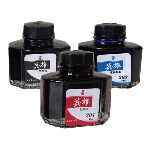 50ml Red Blue Black Bottled Glass Pen Ink Smooth Writing Pen Office Student Refill School Supplies Stationery Ink Fountain D0H9 ► Photo 1/6