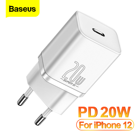 Baseus Super Si USB C Charger 20W For iPhone 12 Pro Max Support Type C PD Fast Charging Portable Phone Charger For Huawei Xiaomi ► Photo 1/6