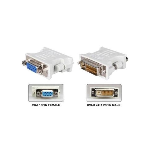 DVI D Male To VGA Female Socket Adapter Converter VGA To DVI White Durable Practical Socket Adapter Converter ► Photo 1/6