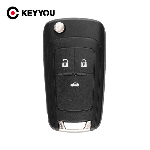 KEYYOU 10X 3 Buttons Flip Remote Folding Car Key Fob Case for Vauxhall Opel nsignia Astra HU100 Car Cover ► Photo 1/6