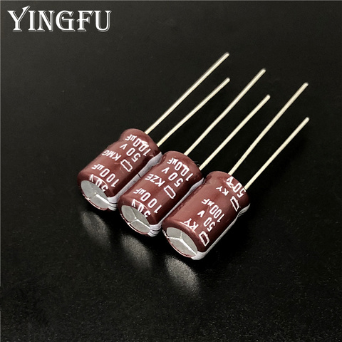 10pcs 100uF 50V NCC KY KZE KMG Series 8x11.5mm Low ESR 50V100uF Aluminum Electrolytic Capacitor ► Photo 1/2