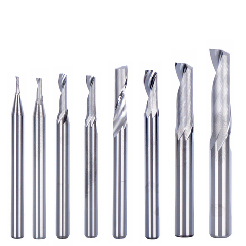 3pc AAA 3D CNC engraving bit carving bit 1.0-3.175mm shank single flute CAD CAM spiral end mill for aluminum ► Photo 1/6