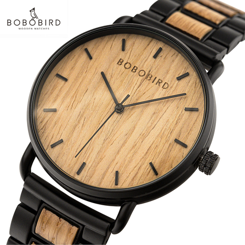 Bobo Bird Fashion Casual Watch Men's Watches Mens 2022 Wooden Quartz Wristwatch Lightweight Male Watch for Man Top Brand ► Photo 1/6