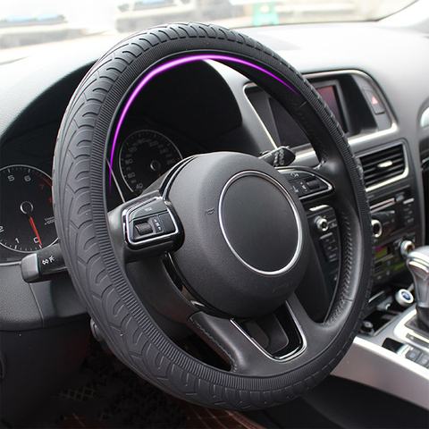 Car Silicone Steering Wheel Case Cover Shell Skidproof Car Accessories For Audi Nissan Peugeot Honda KIA Hyundai LADA BMW etc. ► Photo 1/6