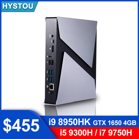 NVIDIA GeForce GTX 4GB i9 8950HK Mini gaming PC Intel core i5 9300H i7 9750H HD Dual Graphics 2 DDR4 slot BT4.0 Windows computer ► Photo 1/6