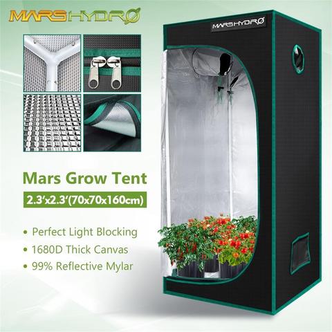 Marshydro 70x70x160cm grow tent 1680D indoor greenhuse hydroponics cultivated plant 2'3'' x2'3'' x5'3'' grow box room big tent ► Photo 1/6