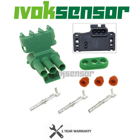 Electrical Connector Socket Female Plug Parts With Plugs Pins For GM DELPHI 1Bar 2Bar 3Bar 4Bar MAP Sensor Manifold Pressure ► Photo 1/5