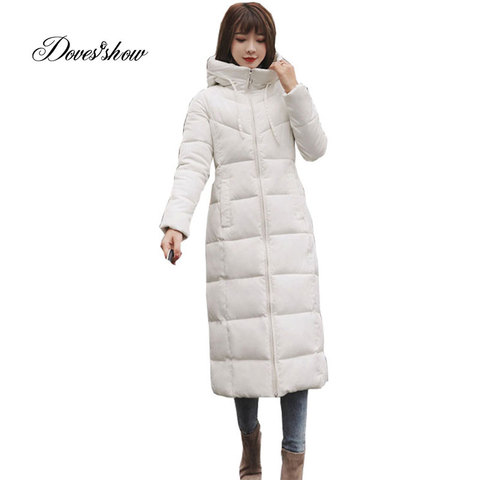 Hooded Winter Down Coat Jacket Long Warm Slim Women Cotton-padded Casaco Feminino Abrigos Mujer Invierno Wadded Parkas Outwear 8 ► Photo 1/6