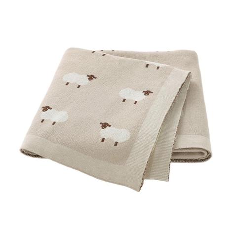 Baby Blankets Newborn Swaddle Wrap 100*80 CM Cotton Knitted Infant Kids Stroller Bedding Quilt Super Soft Children's Accessories ► Photo 1/6