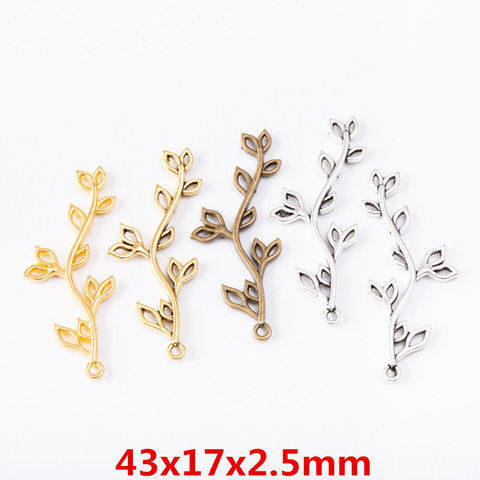 20pcs Charms leaves Pendant Bright  Zinc Alloy Fit Bracelet Necklace DIY Metal Jewelry Findings 6471 ► Photo 1/5