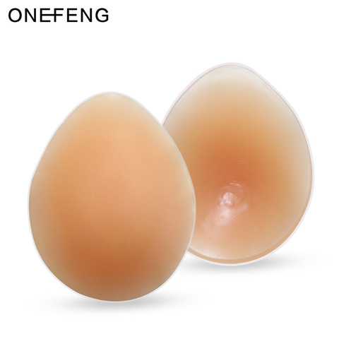 ONEFENG CT Hot Selling Silicone Fake Breasts Teardrop-Shaped Soft Pads Full Ladies False Boobs 170-300g/Pair ► Photo 1/6