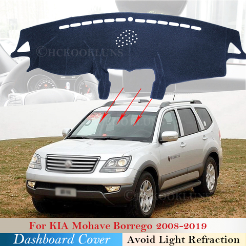 Dashboard Cover Protective Pad for KIA Mohave Borrego 2008~2022 Car Accessories Dash Board Sunshade Anti-UV 2022 2017 2016 2015 ► Photo 1/6