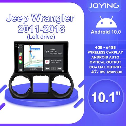JOYING 10 Inch IPS Android 10 Car Radio Stereo Head Unit GPS Central Multimedia HD 1280*800 Carplay For JEEP WRANGLER 2011 2022 ► Photo 1/1