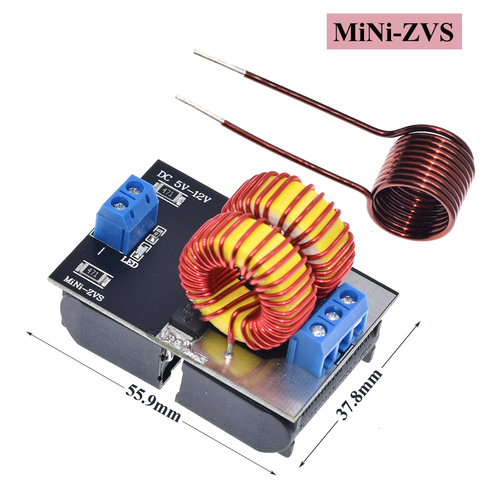 DC 5-12V Mini ZVS Low Voltage Induction Heating Power Supply Module Induction Heating board for induction Heating with Coil ► Photo 1/1