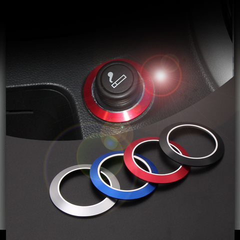 Car Cigarette Lighter Decoration Circle Trim Key Ring Sticker for Chevrolet Chevy Cruze Malibu 2009 - 2015 Accessories ► Photo 1/4