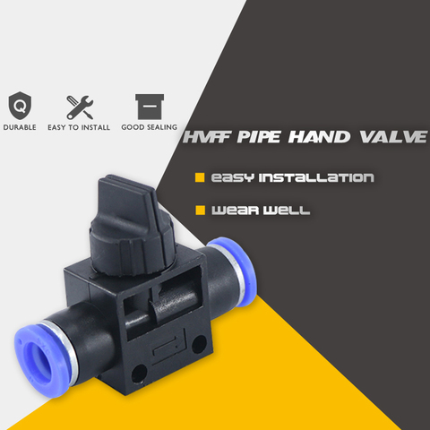 HVFF 4mm 6mm 8mm 10mm 12mm Pneumatic components direct, manually open joint flow valve, switch gas ► Photo 1/6