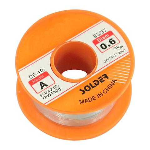 High Quality 63/37 Rosin Core Solder Wire Flux 2% Tin Lead Solder Iron Welding Wire Reel 0.6mm 50g ► Photo 1/4