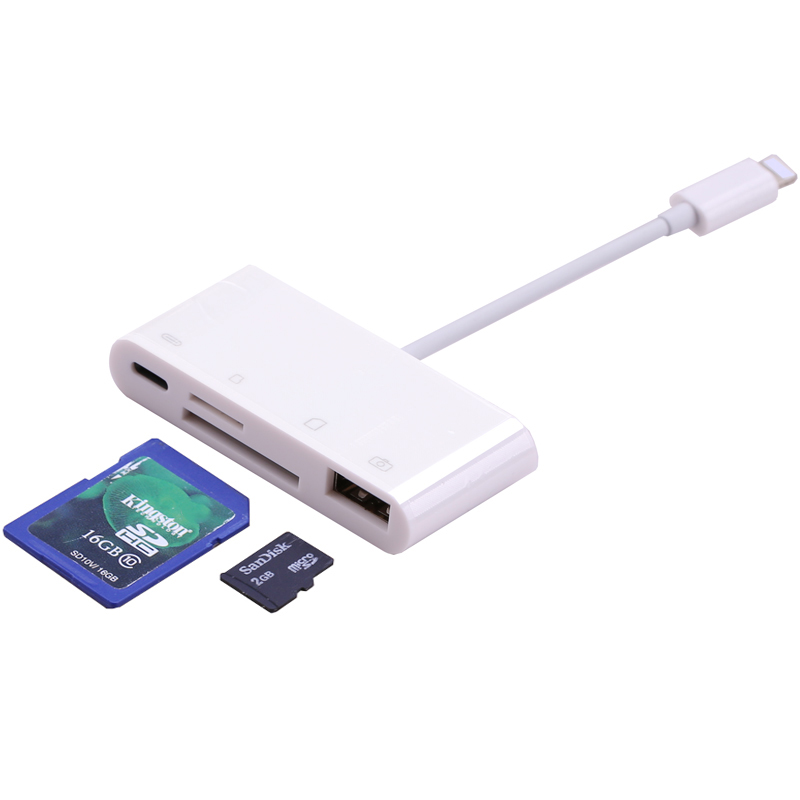 4in1 OTG Card Reader iOS Phone SD TF Memory Card Writer USB Camera Connection Kit Adapter for iPhone 11 Pro XS MAX 6 8 iPad - Price history Review
