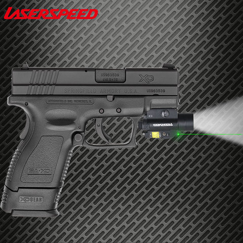 Laserspeed Tactical Gun Light 450LM with Glock 19 Laser Compact Pistol Flashlight Laser Combo ► Photo 1/6