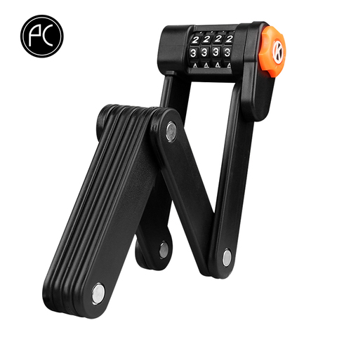 PCycling Bicycle Lock Alloy Steel Folding Lock MTB Road Bike Lock Anti-theft Lock Password Lock Safe Cycling Accessories ► Photo 1/6