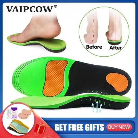 VAIPCOW Orthopedic Shoes Sole Insoles For Shoes Arch Foot Pad X/O Type Leg Correction Flat Foot Arch Support Sports Shoes Insert ► Photo 1/6