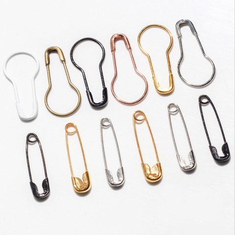 100Pcs Metal Pins Calabash Gourd Pear Shape Safety Metal Clips Knitting Stitch Marker Tag Hangtag Pins Fastener Craft DIY ► Photo 1/5