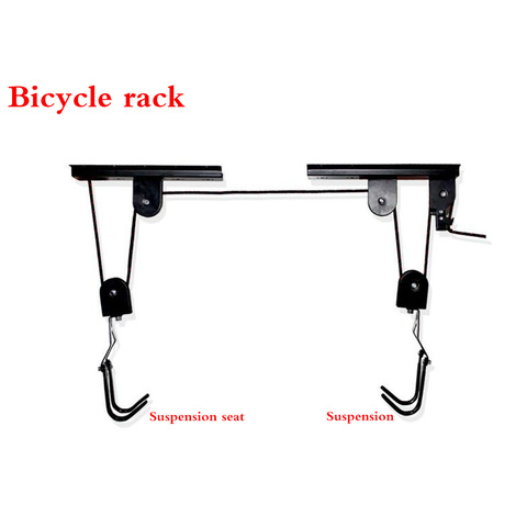 Durable Garage Metal Holder Hanger Bike Lift Ceiling Mounted Saving Space Bicycle Rack Storage Hook Pulley Accessories Display ► Photo 1/6