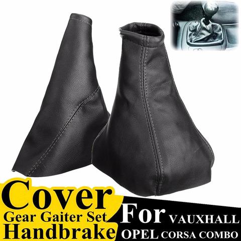 2pcs Gear Gaiter Gear Lever Dust Cover + Hand Brake Cover Set for VAUXHALL/OPEL CORSA C COMBO 01-06 (No Base Included) ► Photo 1/6